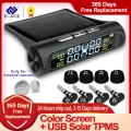 E-ACE Solar Power TPMS Car Tire Pressure Alarm Monitor System Auto Security Alarm Systems Tyre Pressure Temperature Warning. 