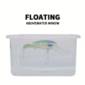1pc 20cm Floating Fishing Lure with Hooks - Lifelike Artificial Bait for Freshwater and Saltwater Fishing.