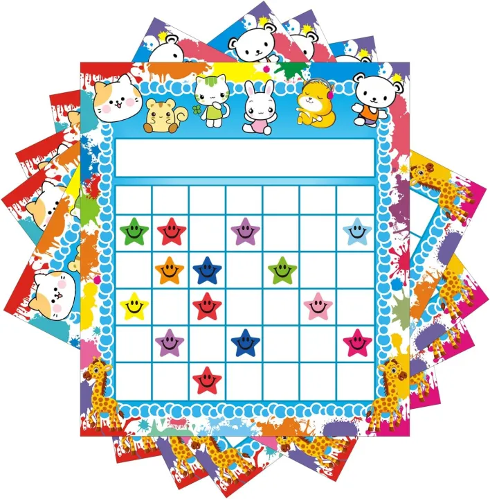 80%20Pack%20Classroom%20Incentive%20%20Reward%20Chart%20for%202%20Designs%20with%202400%20Pieces%20Colorful%20Star%20Stickers%20for%20Students%20Classroom%20Teaching%20-%20Image%203