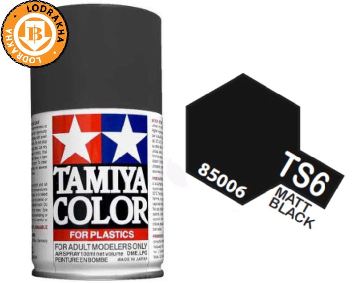 Tamiya TS-6 matt black spray paint 100ml