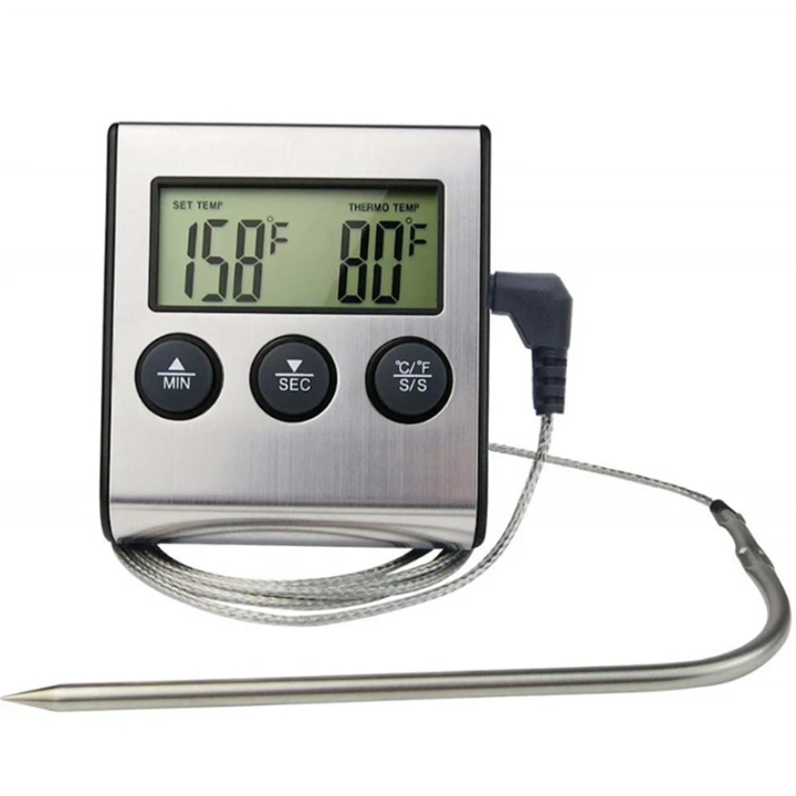 Meter Stock. Cook Kitchen Digital Cooking Thermometer Meat Food Temperature for Oven BBQ ...