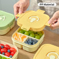 WORTHBUY Portable Plastic Lunch Box With Compartment Microwave Safe Fruit Salad Lunch Container Kid Student Leak-proof Bento Box.