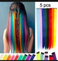 5 pcs hair clip extension strips / rainbow colors extension 5pcs. 