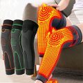 1 Pcs Long Adjustable Compression Knee Sleeves Anti-Slip Knee Support Braces for Running Elastic Nylon Sports Compression Pad Unisex Color Green, Black, Orange. 