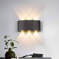 LITFAD Rectangle Led Wall Sconce Bulb Included 110V-120V Waterproof Outdoor Foyer Porch Wall Lighting 8W 3000K Warm Light 6-Bulb Wall Lamp for Pathway Living Room Stairways Corridor Hotel Black. 