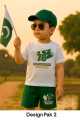 14 August Dress For Baby Boy Independence Day Dress Green And White Dress For Baby Boy. 
