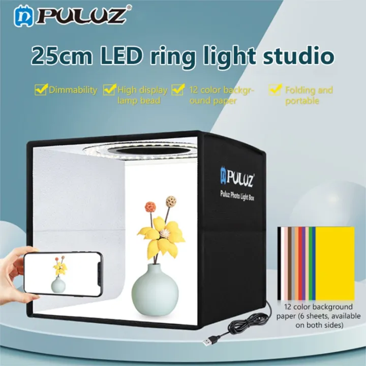 Puluz%20Light%20Box%20Ring%20Led%20Folding%20Lightbox%20Tent%20Box%20Kit%20Photo%20Studio%20Tabletop%20Shooting%20Portable%20Photo%20Studio%20Lightbox%20Photography%20-%20Image%202