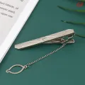 1Pc New Men Silver Necktie Tie Clip Stainless Steel Plain Clasp Bars Pins Clips. 