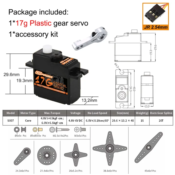 DSPOWER%2017g%2021g%20Servo%20Mini%20Digital%20Motor%20Waterproof%20for%201/18%201/16%20Micro%20RC%20Car%20HYPER%20GO%20WLTOYS%20144001%20WPL%20MN%20Plane%20Boat%20Robot%20-%20Image%207