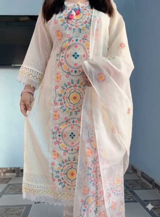 Eid Special Embroidery Three Piece