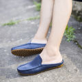 Summer Men Casual Loafers Fashion Breathable Genuine Leather Slippers Outdoor Light Mules Cool Half Shoes Italian Design Sandals. 