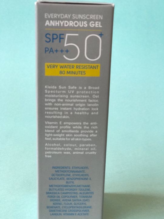 Kleida%20Sunsafe%20Sunscreen%20Anhydrous%20Gel%20Spf%2050%20Gm%20-%20Image%204