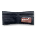 Benedetti 194 men women genuine leather wallet black/brown layer 2 card slots classic style. 