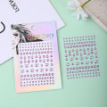 white stone hair stickers for women.