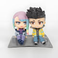 8cm Cyberpunk Edgerunners Q Version Anime David Martinez Lucyna Kushinada Lovers Action Figure Collection Model Toys. 