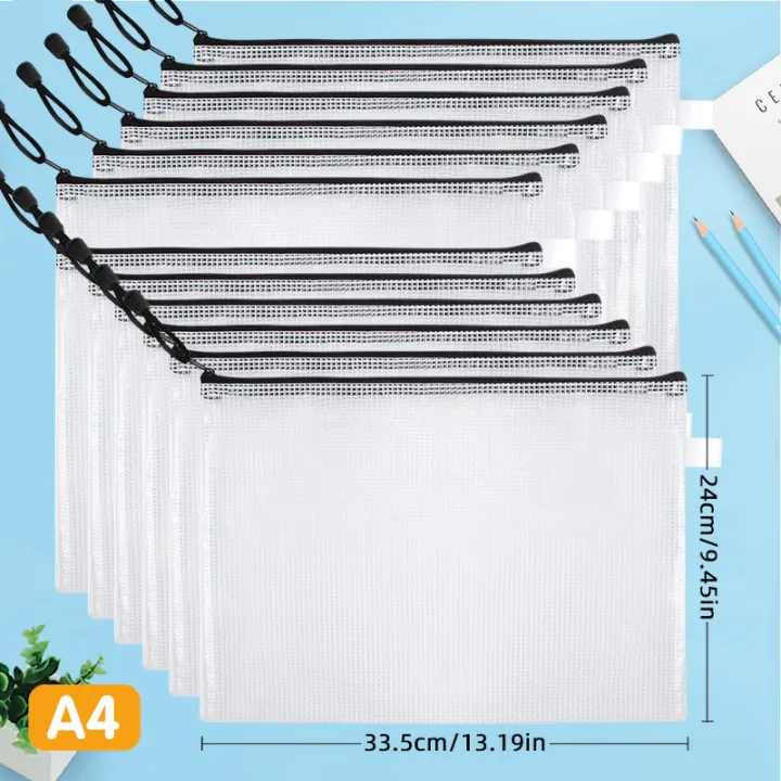 12-Piece%20Plastic%20Mesh%20Zip%20File%20Bag,%20Waterproof%20and%20Tear-Resistant%20File%20Folder,%20Multi-Size%20Zip%20File%20Bag%20for%20School%20Office%20Home%20Tr%20-%20Image%208