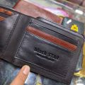 Black-star men's cow leather wallet.
