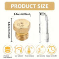 Brass Nozzle Set 12PCS for Gas Stove Conversion Natural Gas G25 Cooktops 0.5/0.7/0.8/0.9/0.95/1.1mm With Sleeve.