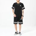 Whole set!!! breathable fabric for men Sports and Leisure short sleeve T-shirt shorts suit. 