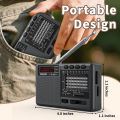 XHDATA D-368/D-328 Portable Stereo Radio FM AM SW MP3 Player with Bluetooth TF Card USB Rechargeable Battery for Elder . 