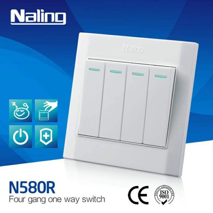 4 gang 1 way switch  Tools,Dly and outdoor electric powerpoints, switches Brand is naling