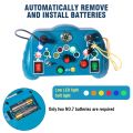 Kids Handheld Switch Socket LED Lights Button Toys Montessori Busy Board Analog Circuit Board Education Cognitive Baby Game . 