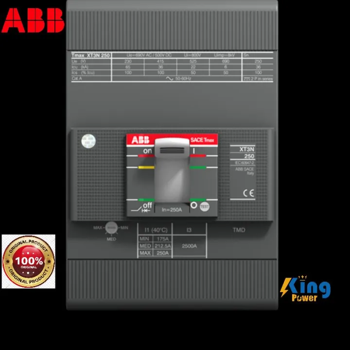 ABB%20Italy%20MCCB%20200A%2036kA%20Moulded%20Case%20Circuit%20Breaker%20XT3N%20250%20TMD%20200-2000%203p%20F%20F%20Thermomagnetic%20Trip%20Unit%20-%20Image%202