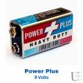 Power Plus 9 Volts Heavy Duty Battery. 