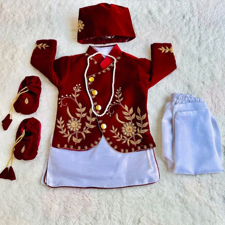 Free%20Moti%20Mall%20/%20Baby%20Boy%20Rice%20Feeding%20Pasni%20Dress%20-%20Image%203