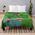 Sneaky Sasquatch Picnic Throw Blanket Camping Hairy For Sofa Thin Bed Blankets. 