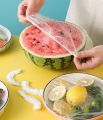 Wolpin Pack of 50 Pcs Disposable Food Cover Elastic Lid for covering Food, Fruits, Vegetables Fridge Storage. 