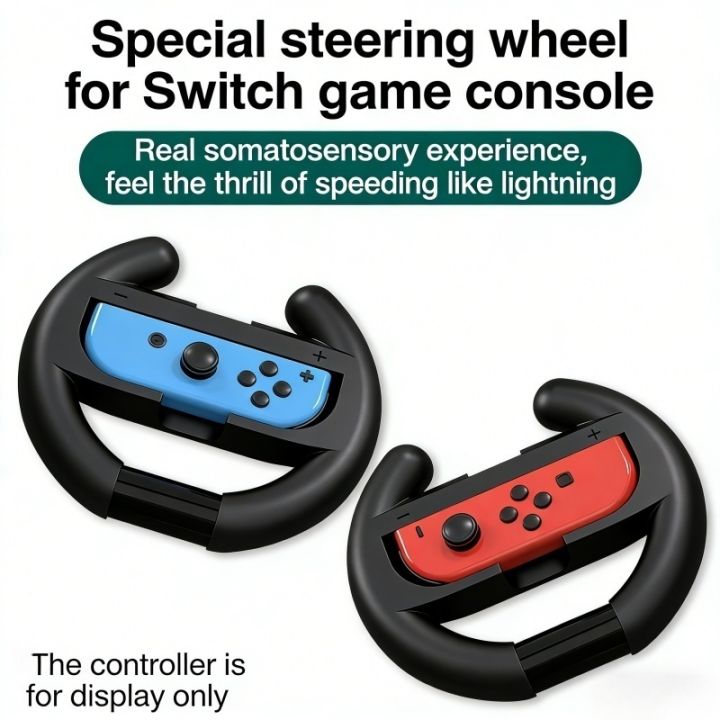 Steering Wheel for Switch Game Console, 2 Pack Racing Game Controller ...
