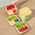 WORTHBUY Portable Plastic Lunch Box With Compartment Microwave Safe Fruit Salad Lunch Container Kid Student Leak-proof Bento Box.