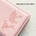 Travel Passport Cover Protective Case Simple Couple Passport Holder PU Airplane Map Travel Passport Cover Document Bag. 