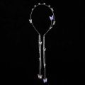 Pearl Butterfly Tassel Headband for Women Crystal Rhinestone Handmade Wedding Headdress Headband WomanHair Accessories Tiara. 