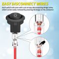 DaierTek 5PCS Round KCD1 Rocker Switch 12V 3 Pin 3 Position ON Off ON 10A/125V DC SPDT Circle Toggle Switch with Wires for Auto. 