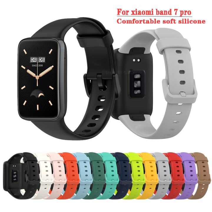 Bracelet Silicone Wanme Compatible Xiaomi Mi Band 7 - Lot 3 Couleurs Noir