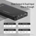 Awei P5K 10000mAh Dual USB Port Power Bank Fast Charging Micro USB and Type C Input Power Bank. 