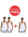 White Jon RN Cotton Sando For Men !! Buy 2 Get 1 Free !! (Pack Of 3)  | Comfortable Innerwear For Men | Vest For Men. 
