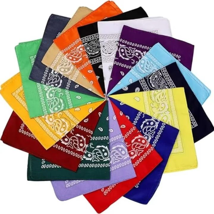 1/2/20Pcs Bohemian Print Bandana Paisley Pattern Headbands Hiphop kerchief Outdoor Unisex Headband Wrist Wraps Face Mask