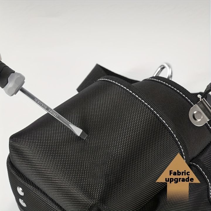 5%20specifications%20Single%20Side%20Tool%20Belt%20Pouch%20for%20Electrician%20Carpenters%20and%20Builders,%20Durable%20Canvas%20Construction,%20black%20-%20Image%204