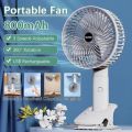 Super Portable Desk Fan USB Rechargeable Folding Cooling Fans Outdoor Camping Mini Wireless Fan 4-Speed Home Silent Ventilation Fan For dormitory office outdoor carrying. 