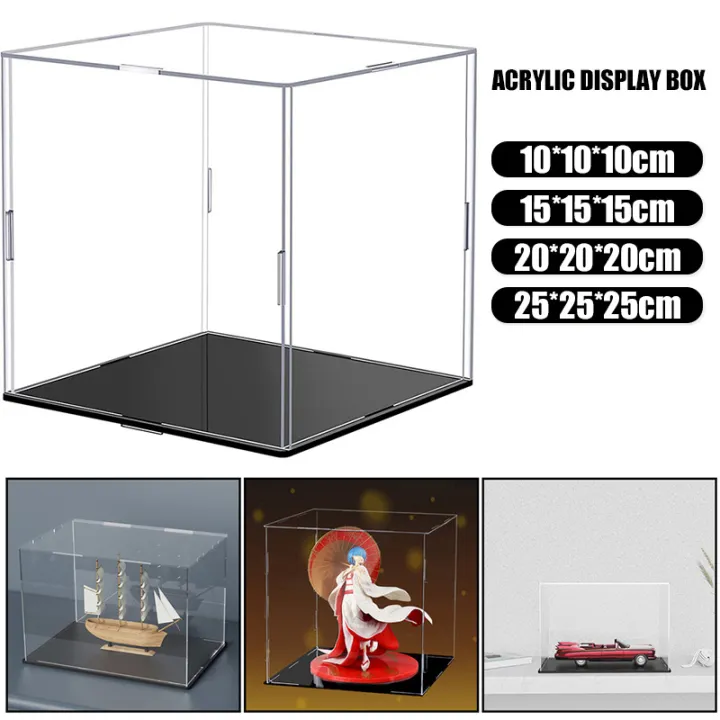 4 Sizes Acrylic Display Box Transparent Storage Organizer Clear Assemble Show Case for Toy Figures Car Model Collectibles