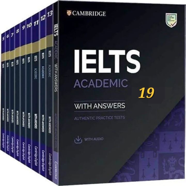 Cambridge English Ielts Academic 19 Books set with audio qr code