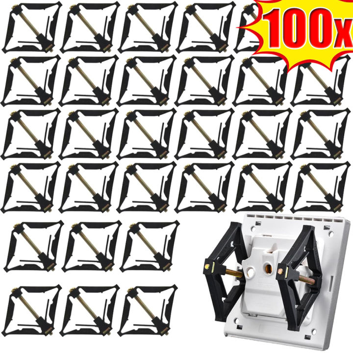 1-100PCS Type 86 Cassette Repairer Dark Box Switch Old Socket Boxes Replacement Fixed Support Rod Home Repair Tools Accessories