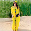 3 Pieces Set Boho Loose Solid Three Quarter Sleeve Long Maxi African Dresses For Women Kaftan Dubai Abaya Hijab Muslim. 