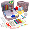 Crochet Kit Beginners Crochet Hook Set with Crochet Yarn,Portable Crochet Set Crochet Hooks Travel Knitting Crochet Supplies. 