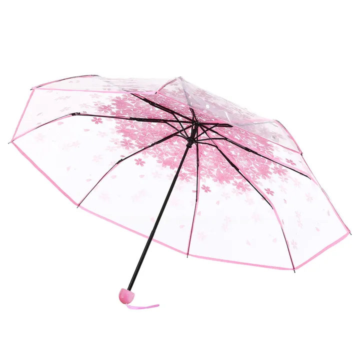Cherry%20Flower%20Transparent%20Umbrella%20Anti-UV%203%20Fold%20Clear%20Sun%20Rain%20Umbrella%20Paraguas%20Plegable%20Mujer%20Women%20Girls%20Sakura%20Umbrella%20-%20Image%204