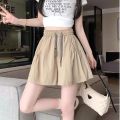 Ice Silk Yamamoto Wide Leg Extra Big Shorts Women's Summer 2026 Thin Skirt Yoga Hot Pants Pocket Lace Up Short Pants Plus Size. 