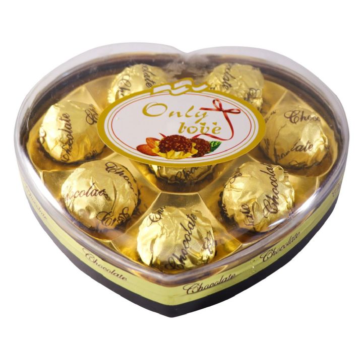 Heart Shape Gift Box With Milk Ball Compound Chocolate 8 Pcs Set ...